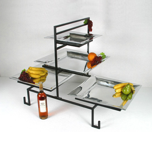 Rental store for 4 tiered tray w black frame in STOREAREA2