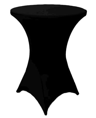 Rental store for spandex 36 inch rd hi boy black in STOREAREA2